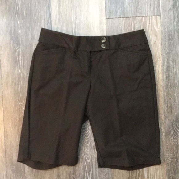 Ann Taylor Factory 0P Brown Bermuda Shorts - Picture 1 of 5